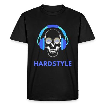 Concert festival festival casque crâne - T-shirt Premium bio Homme - noir - Devant - Nico (187cm)