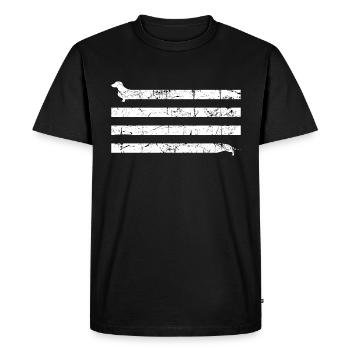 teckel stretch teckel chien de toit - T-shirt Premium bio Homme - noir - Devant - Nico (187cm)