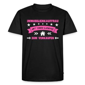 Saying Real Estate Agent Real Estate Agent - Men's Premium Organic T-Shirt - black - Front - Nico (187cm)