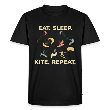 Kiters - Men's Premium Organic T-Shirt - black - Front - Nico (187cm)