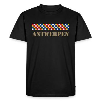 Antwerp - Men's Premium Organic T-Shirt - black - Front - Nico (187cm)