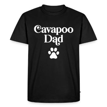 Papa Cavapoo - T-shirt Premium bio Homme - noir - Devant - Nico (187cm)