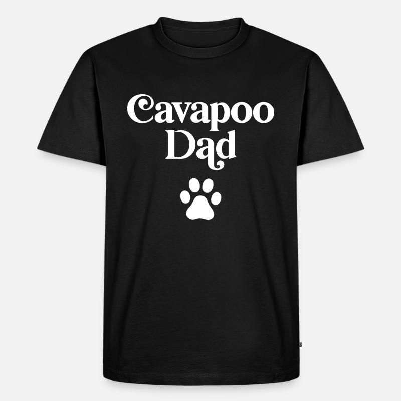 Cavapoo Vater - Männer Premium Bio T-Shirt - Schwarz