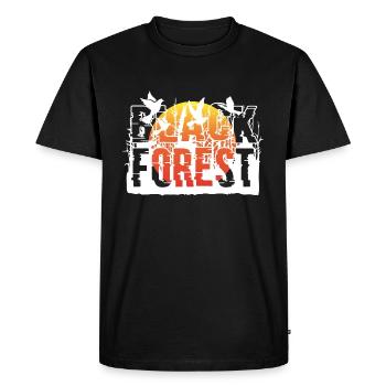 FORÊT NOIRE - T-shirt Premium bio Homme - noir - Devant - Nico (187cm)