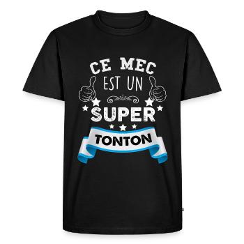 Tonton - T-shirt Premium bio Homme - noir - Devant - Nico (187cm)