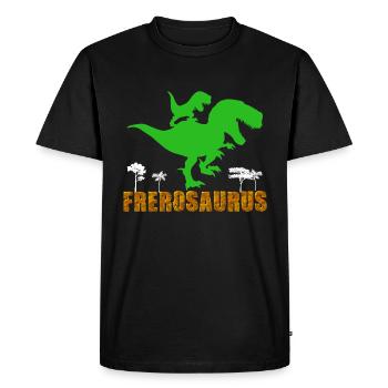 Frèrosaurus Futur Grand Frère De Bébé - T-shirt Premium bio Homme - noir - Devant - Nico (187cm)