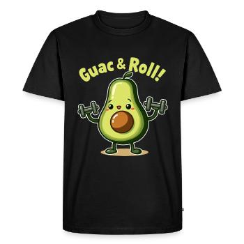 Guac & Roll - Avocat Fitness - T-shirt Premium bio Homme - noir - Devant - Nico (187cm)