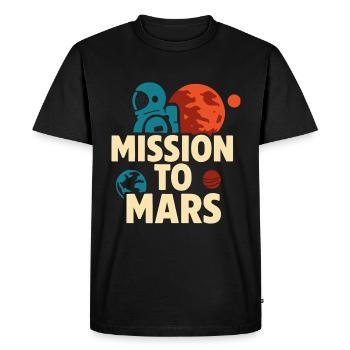 Mission to Mars Space Design - Men's Premium Organic T-Shirt - black - Front - Nico (187cm)