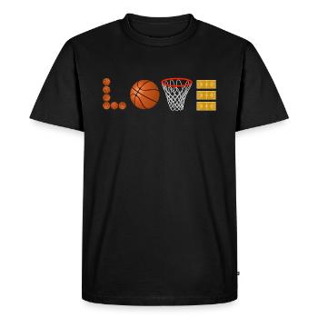 L'amour basket-ball sport slamdunk fans de boule de ventilateur - T-shirt Premium bio Homme - noir - Devant - Nico (187cm)