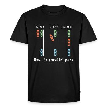 Se garer - T-shirt Premium bio Homme - noir - Devant - Nico (187cm)