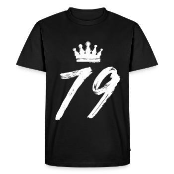 79 Couronne numérique - T-shirt Premium bio Homme - noir - Devant - Nico (187cm)