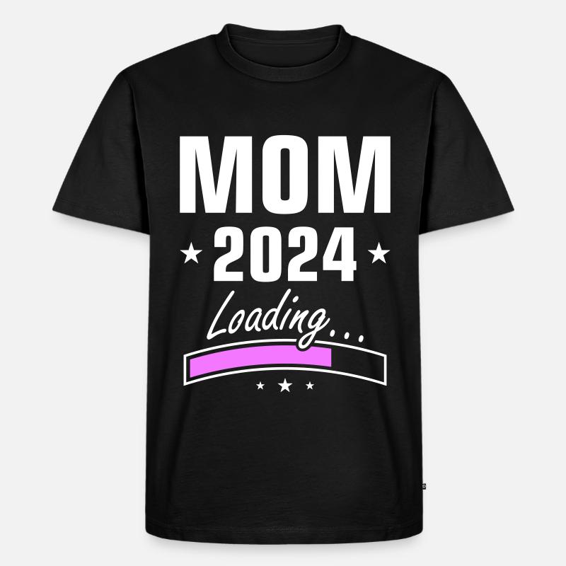Mama 2024 Loading Mom - Männer Premium Bio T-Shirt - Schwarz
