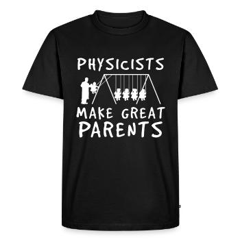 Physicist parents - Men's Premium Organic T-Shirt - black - Front - Nico (187cm)