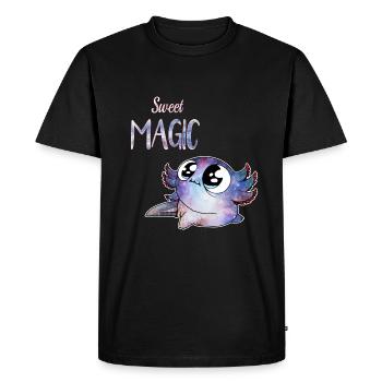 sweet magic axolotl - T-shirt Premium bio Homme - noir - Devant - Nico (187cm)