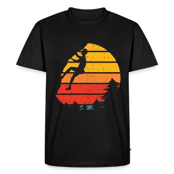 Sport Climbing Rock Climbing - Men's Premium Organic T-Shirt - black - Front - Nico (187cm)