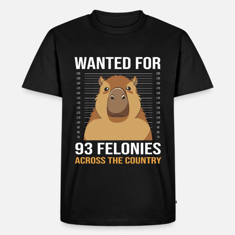 Capybara Capibara - Männer Premium Bio T-Shirt - Schwarz