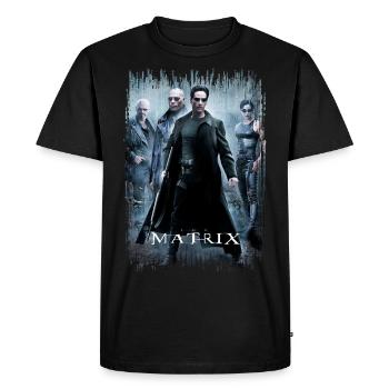 Matrix Logo Film - T-shirt Premium bio Homme - noir - Devant - Nico (187cm)