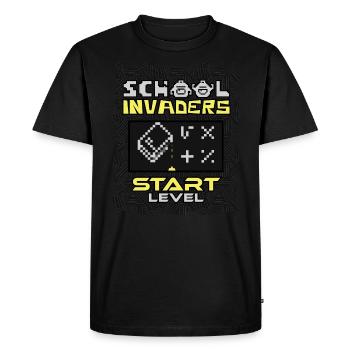 School Invaders - École et Rentrée des Classes - T-shirt Premium bio Homme - noir - Devant - Nico (187cm)
