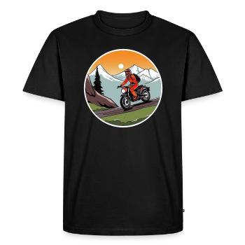 Moto Aventure Moto Moto Motard - T-shirt Premium bio Homme - noir - Devant - Nico (187cm)