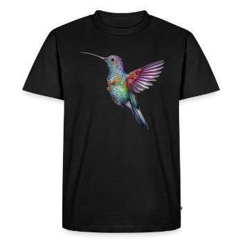 Colibri volant Oiseau Animaux exotiques - T-shirt Premium bio Homme - noir - Devant - Nico (187cm)