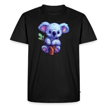Koala mignon avec animal de tribu Australie Koala Bear - T-shirt Premium bio Homme - noir - Devant - Nico (187cm)