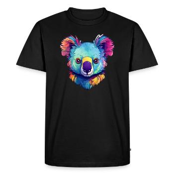 Mignon animal koala coloré Australie koala ours - T-shirt Premium bio Homme - noir - Devant - Nico (187cm)