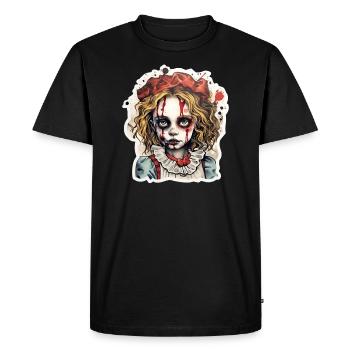 Goth Girl Gothique Noir Mystique Horreur Zombie - T-shirt Premium bio Homme - noir - Devant - Nico (187cm)