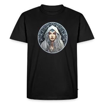 Goth Girl Gothique Mystique Médiévale Fantaisie - T-shirt Premium bio Homme - noir - Devant - Nico (187cm)