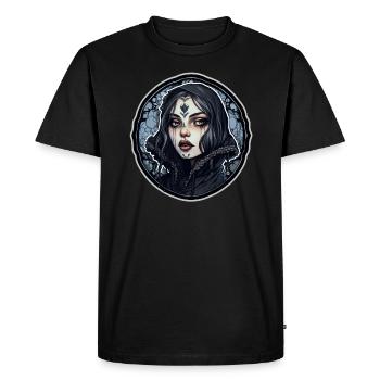 Goth Fille Gothique Femme Vampire Mystique - T-shirt Premium bio Homme - noir - Devant - Nico (187cm)