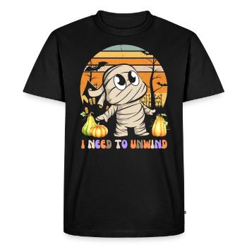 i NEED TO UNWIND - Men's Premium Organic T-Shirt - black - Front - Nico (187cm)