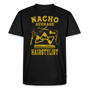 coiffeur coiffeur coiffeur coiffeur cheveux - T-shirt Premium bio Homme - noir - Devant - Nico (187cm)