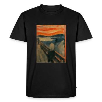 The scream - circles - Men's Premium Organic T-Shirt - black - Front - Nico (187cm)