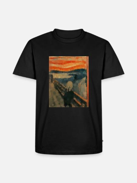 The scream - circles - Men's Premium Organic T-Shirt - black