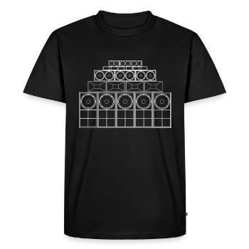 Good sound system - Men's Premium Organic T-Shirt - black - Front - Nico (187cm)