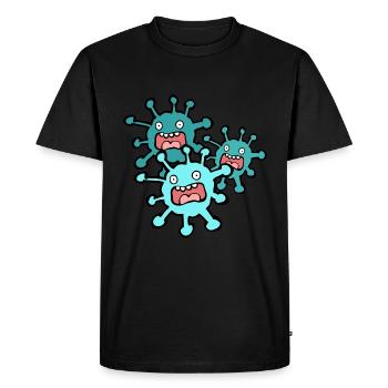 Suivi des virus - T-shirt Premium bio Homme - noir - Devant - Nico (187cm)