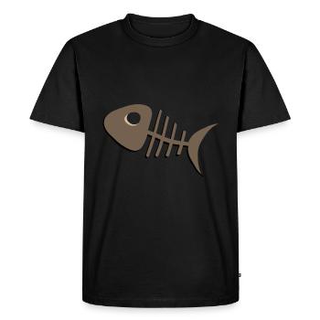 Poissons - T-shirt Premium bio Homme - noir - Devant - Nico (187cm)