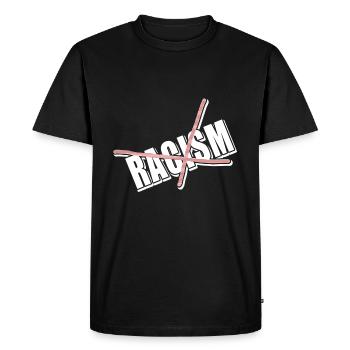 Contre le racisme - T-shirt Premium bio Homme - noir - Devant - Nico (187cm)