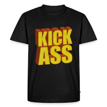 Déchirer, foutre une branlée - T-shirt Premium bio Homme - noir - Devant - Nico (187cm)