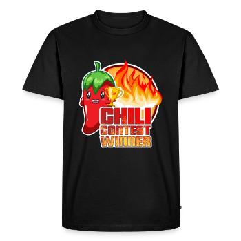 Chili Concours winner | Hot Food Chilishirt - T-shirt Premium bio Homme - noir - Devant - Nico (187cm)