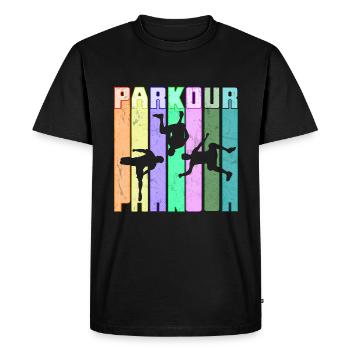 Parkour Freerunner Traceur Le Parcour parkourshirt - Men's Premium Organic T-Shirt - black - Front - Nico (187cm)