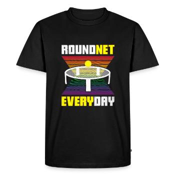 Roundnet Everyday | Spike Ball Spikeball Fun - T-shirt Premium bio Homme - noir - Devant - Nico (187cm)