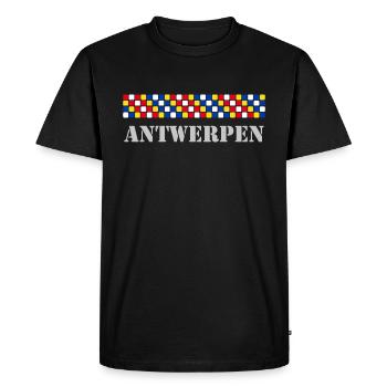 Antwerp - Men's Premium Organic T-Shirt - black - Front - Nico (187cm)