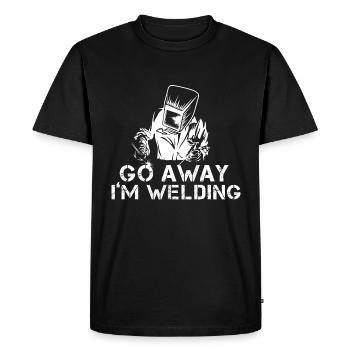 welder - Men's Premium Organic T-Shirt - black - Front - Nico (187cm)