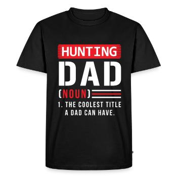 Hunting Hunter Papa Father Saying - Men's Premium Organic T-Shirt - black - Front - Nico (187cm)