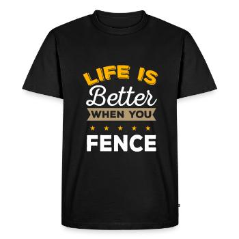 La vie est meilleure quand vous vous battez - T-shirt Premium bio Homme - noir - Devant - Nico (187cm)