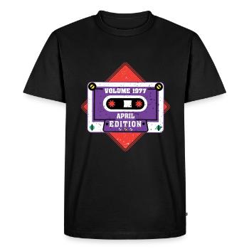 Volume 1977 Édition avril - T-shirt Premium bio Homme - noir - Devant - Nico (187cm)
