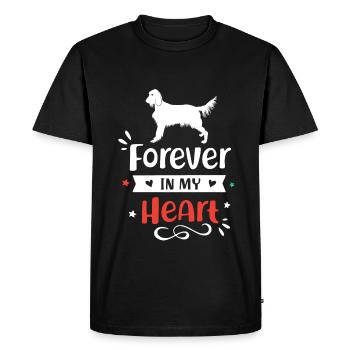 Setter irlandais pour toujours dans mon cœur - T-shirt Premium bio Homme - noir - Devant - Nico (187cm)