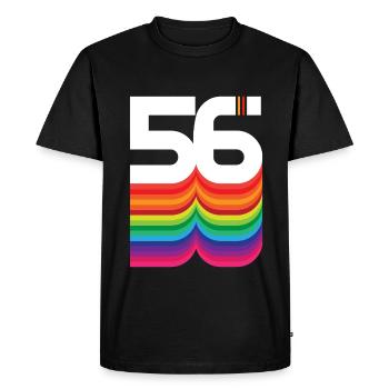 56 years "Birthday" - Men's Premium Organic T-Shirt - black - Front - Nico (187cm)