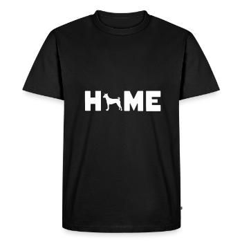 Sentez-vous bien chez vous Basenji - T-shirt Premium bio Homme - noir - Devant - Nico (187cm)