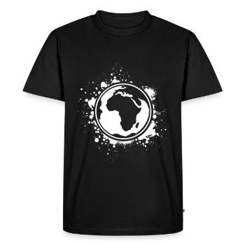 Earth's globe - Men's Premium Organic T-Shirt - black - Front - Nico (187cm)